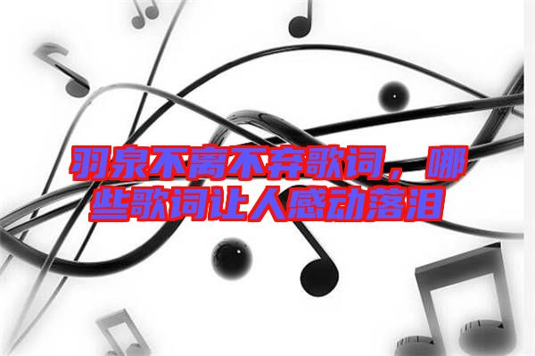 羽泉不離不棄歌詞，哪些歌詞讓人感動落淚
