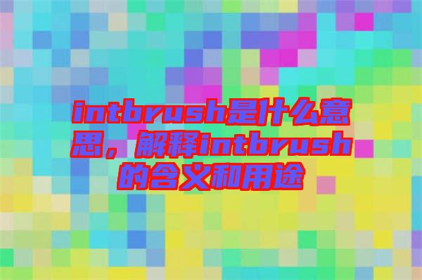 intbrush是什么意思，解釋intbrush的含義和用途