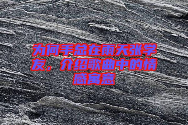為何手總在雨天張學(xué)友，介紹歌曲中的情感寓意
