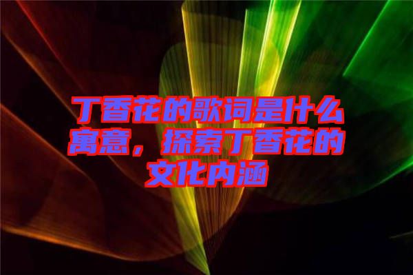 丁香花的歌詞是什么寓意，探索丁香花的文化內(nèi)涵