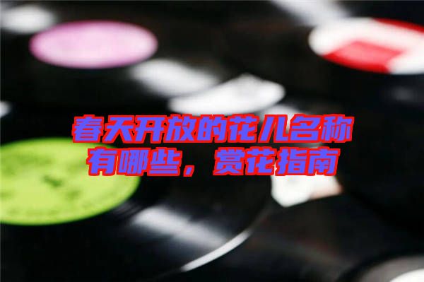 春天開放的花兒名稱有哪些，賞花指南