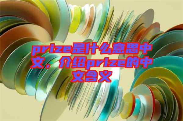 prize是什么意思中文，介紹prize的中文含義