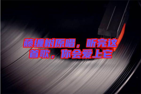 藤纏樹原唱，聽完這首歌，你會愛上它