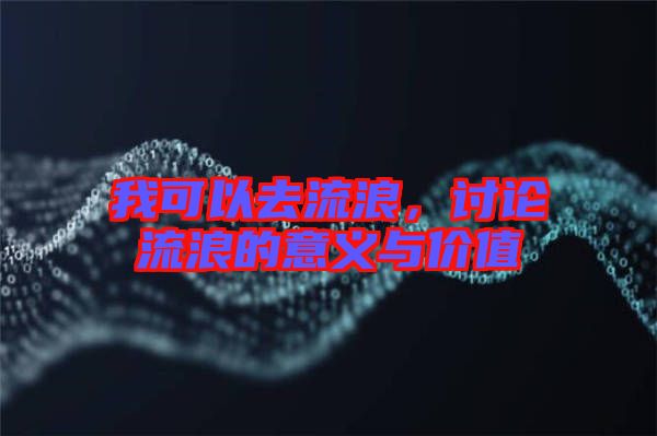 我可以去流浪，討論流浪的意義與價(jià)值
