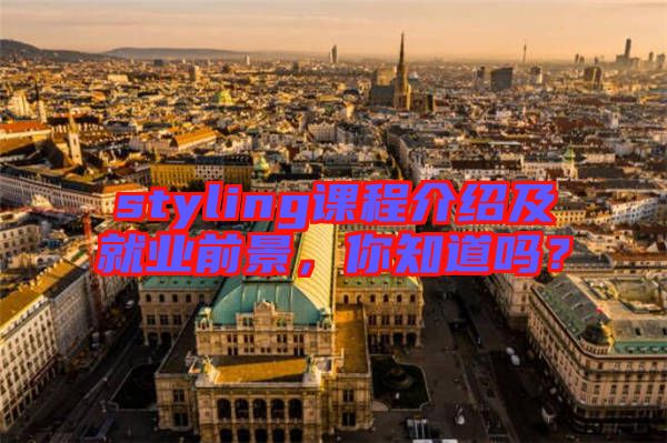 styling課程介紹及就業(yè)前景，你知道嗎？
