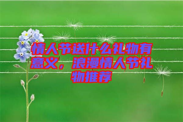 情人節(jié)送什么禮物有意義，浪漫情人節(jié)禮物推薦