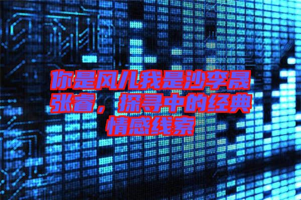 你是風(fēng)兒我是沙李晟張睿，探尋中的經(jīng)典情感線索