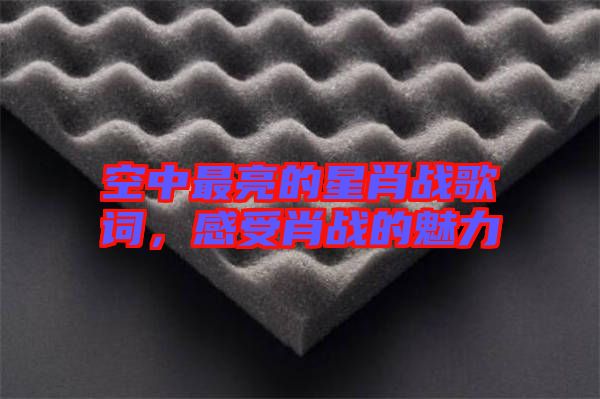 空中最亮的星肖戰(zhàn)歌詞，感受肖戰(zhàn)的魅力