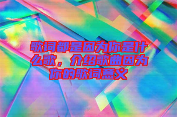 歌詞都是因為你是什么歌，介紹歌曲因為你的歌詞意義