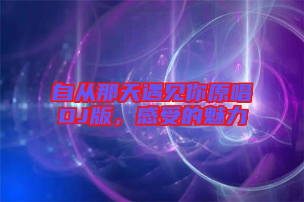 自從那天遇見你原唱DJ版，感受的魅力