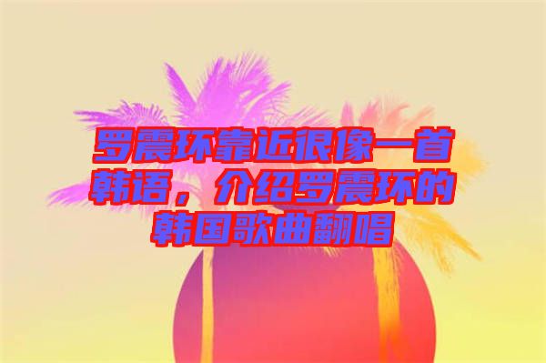 羅震環(huán)靠近很像一首韓語，介紹羅震環(huán)的韓國歌曲翻唱