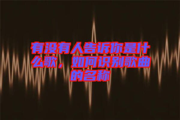 有沒(méi)有人告訴你是什么歌，如何識(shí)別歌曲的名稱(chēng)