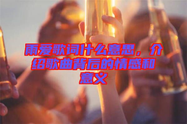 雨愛歌詞什么意思，介紹歌曲背后的情感和意義