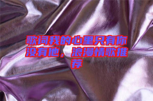 歌詞我的心里只有你沒(méi)有他，浪漫情歌推薦