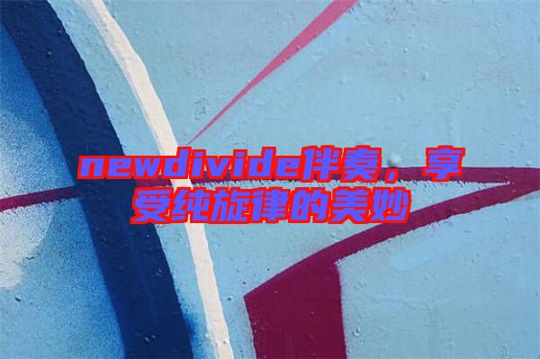 newdivide伴奏，享受純旋律的美妙
