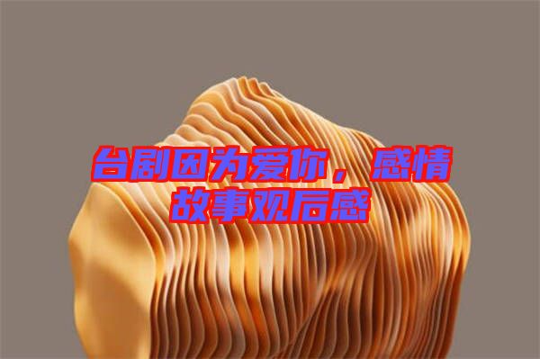 臺劇因為愛你，感情故事觀后感