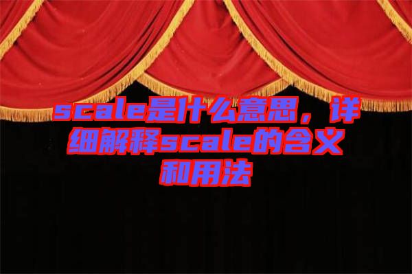 scale是什么意思，詳細解釋scale的含義和用法