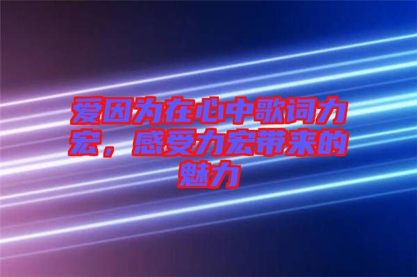 愛因為在心中歌詞力宏，感受力宏帶來的魅力