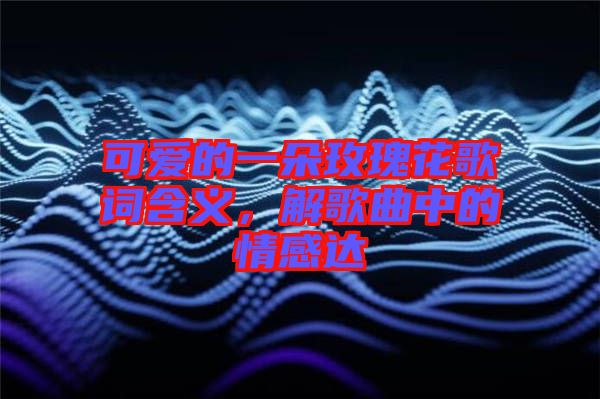 可愛的一朵玫瑰花歌詞含義，解歌曲中的情感達