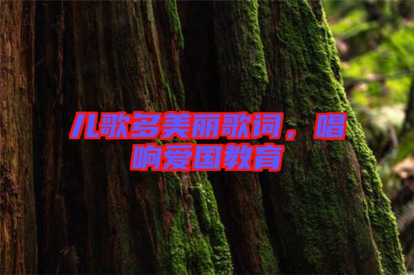兒歌多美麗歌詞，唱響愛國教育
