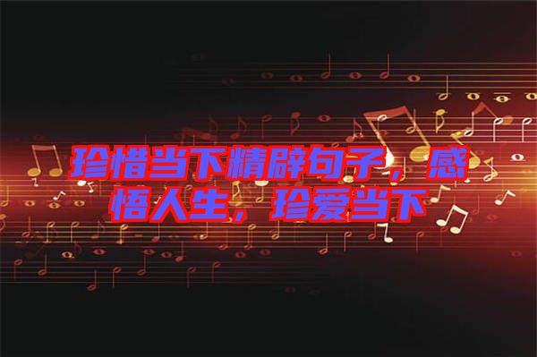 珍惜當(dāng)下精辟句子，感悟人生，珍愛當(dāng)下