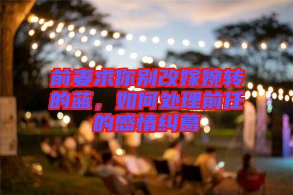 前妻求你別改嫁婉轉(zhuǎn)的藍，如何處理前任的感情糾葛