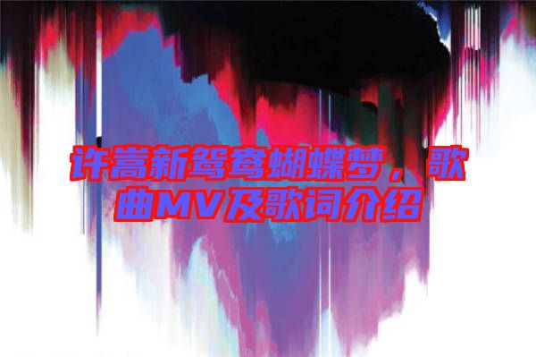 許嵩新鴛鴦蝴蝶夢，歌曲MV及歌詞介紹