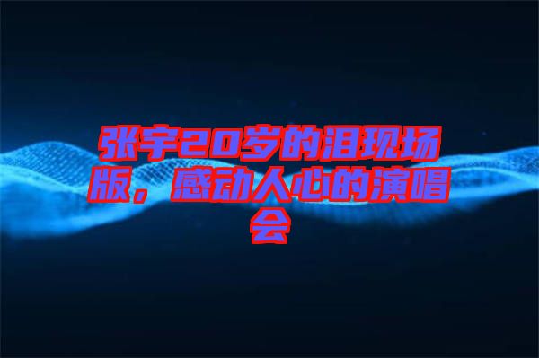 張宇20歲的淚現(xiàn)場版，感動人心的演唱會