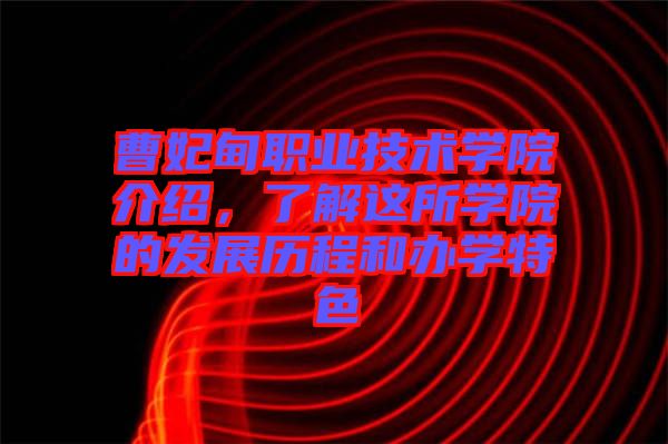 曹妃甸職業(yè)技術(shù)學(xué)院介紹，了解這所學(xué)院的發(fā)展歷程和辦學(xué)特色