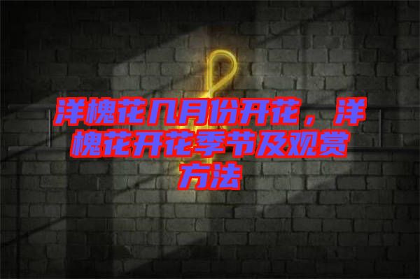 洋槐花幾月份開花，洋槐花開花季節(jié)及觀賞方法