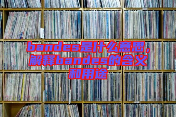 bandes是什么意思，解釋bandes的含義和用途