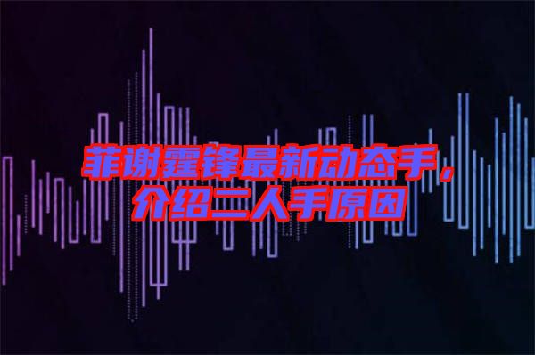 菲謝霆鋒最新動態(tài)手，介紹二人手原因