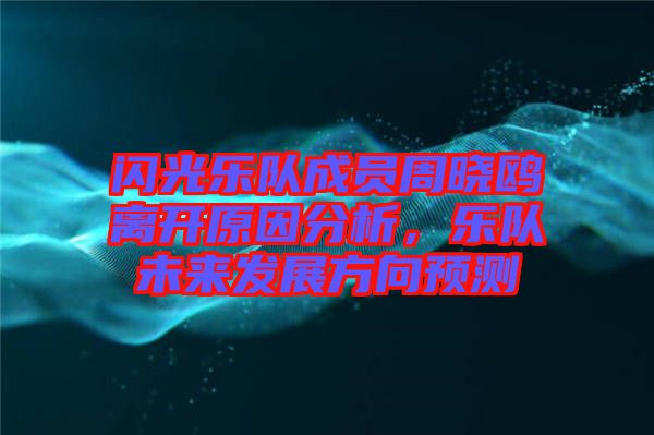 閃光樂隊成員周曉鷗離開原因分析，樂隊未來發(fā)展方向預(yù)測