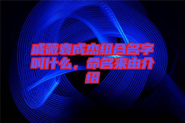 戚薇袁成杰組合名字叫什么，命名來由介紹