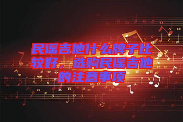 民謠吉他什么牌子比較好，選購民謠吉他的注意事項