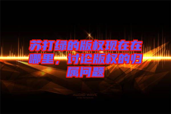 蘇打綠的版權(quán)現(xiàn)在在哪里，討論版權(quán)的歸屬問題
