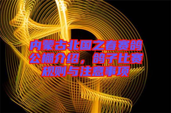 內(nèi)蒙古北國(guó)之春賽鴿公棚介紹，鴿子比賽規(guī)則與注意事項(xiàng)