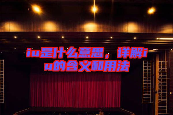 iu是什么意思，詳解iu的含義和用法