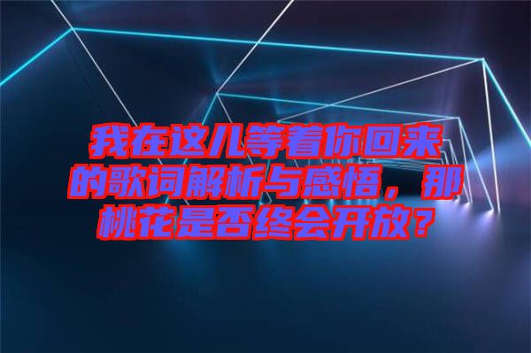 我在這兒等著你回來的歌詞解析與感悟，那桃花是否終會(huì)開放？