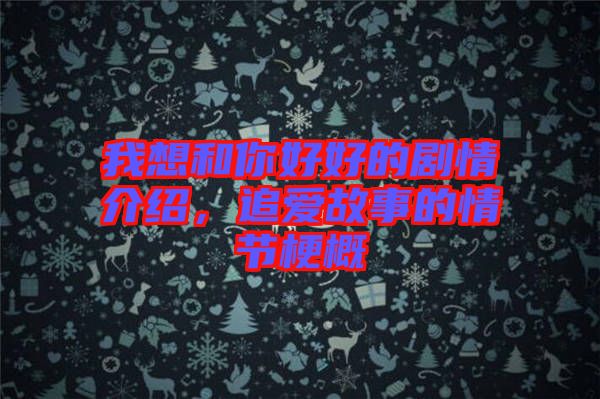 我想和你好好的劇情介紹，追愛故事的情節(jié)梗概