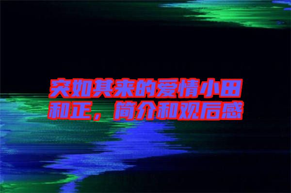 突如其來的愛情小田和正，簡介和觀后感