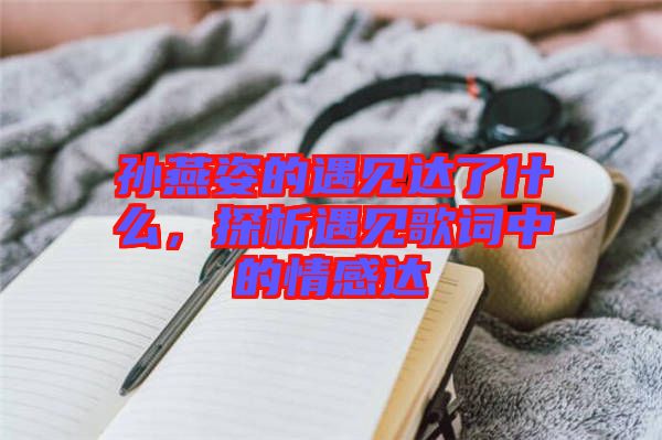 孫燕姿的遇見達了什么，探析遇見歌詞中的情感達
