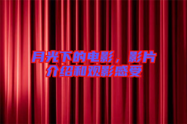 月光下的電影，影片介紹和觀影感受