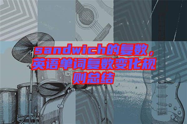 sandwich的復(fù)數(shù)，英語單詞復(fù)數(shù)變化規(guī)則總結(jié)