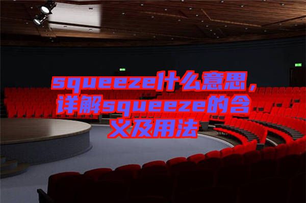 squeeze什么意思，詳解squeeze的含義及用法