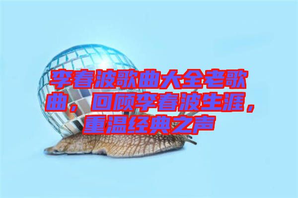 李春波歌曲大全老歌曲，回顧李春波生涯，重溫經(jīng)典之聲
