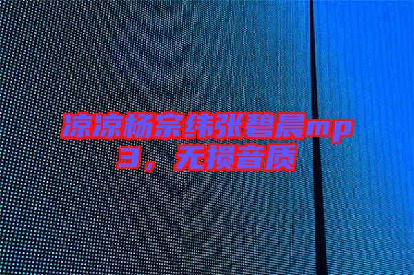 涼涼楊宗緯張碧晨mp3，無(wú)損音質(zhì)