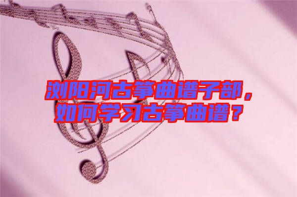 瀏陽(yáng)河古箏曲譜子部，如何學(xué)習(xí)古箏曲譜？