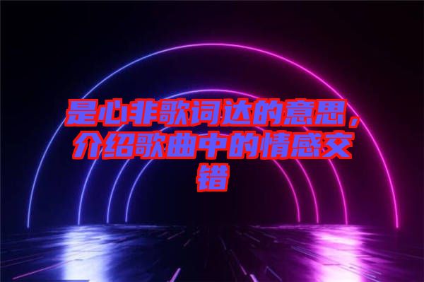 是心非歌詞達的意思，介紹歌曲中的情感交錯