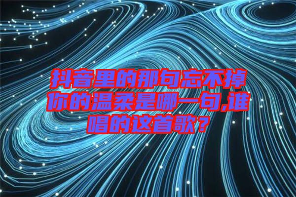 抖音里的那句忘不掉你的溫柔是哪一句,誰唱的這首歌？
